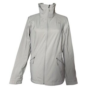 The North Face Womens WindWall Softshell Jacket Full Zip Outdoor Light Gray